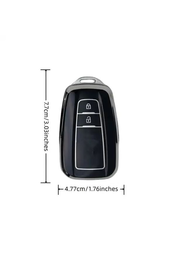 غطاء مفتاح أبيض مع حبل للسيارات تويوتا بريوس كامري كورولا CHR RAV4 - Image 5